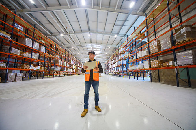 Warehouse and pallet racking